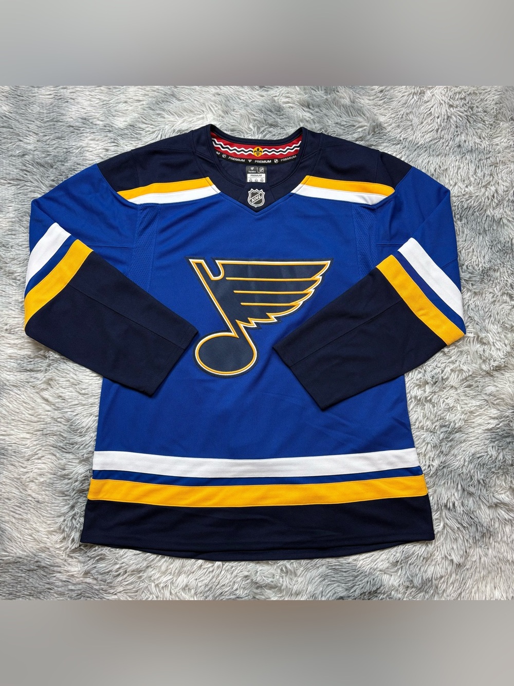 Fanatics Premium St. Louis Blues Home Jersey W/ Fight Strap